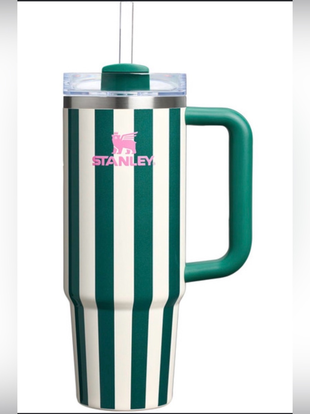 Stanley Green & Cream Striped 30 oz